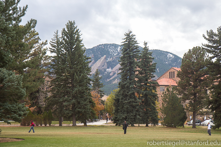 campus with flatirons